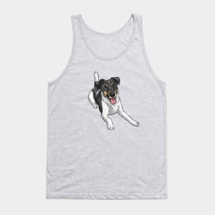 Happy Smooth Fox Terrier Dog | Cute Cartoon Tank Top